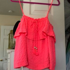 Lilly Pulitzer top, neon coral